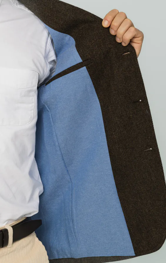 Veste en tweed Barleycorn marron - photo 4 Veste en tweed Barleycorn marron - photo 4