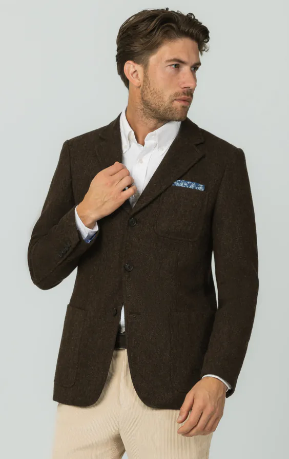 Veste en tweed Barleycorn marron Veste en tweed Barleycorn marron