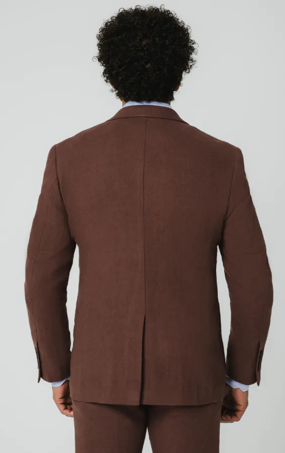 Veste de costume en lin moka - photo 6 Veste de costume en lin moka - photo 6