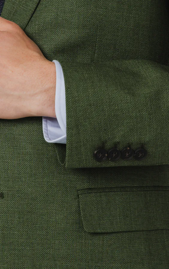 Veste de costume en tissu texturé vert pin - photo 2 Veste de costume en tissu texturé vert pin - photo 2