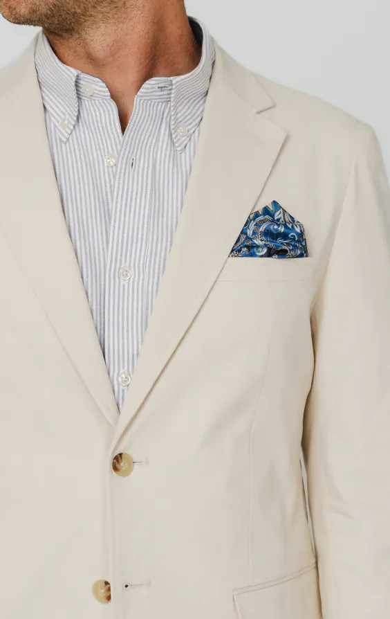 Veste en coton sergé crème - photo 3