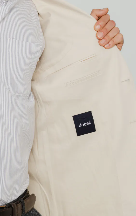 Veste en coton sergé crème - photo 4