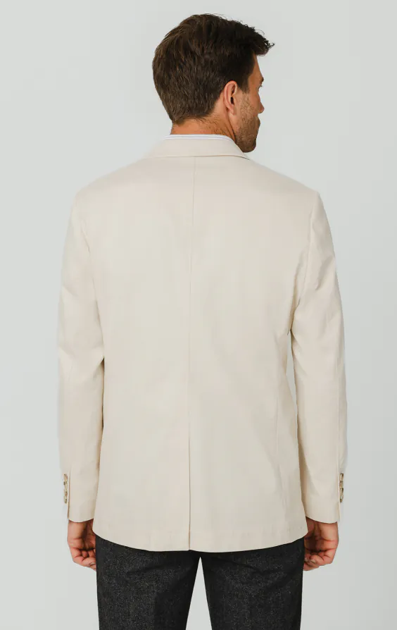 Veste en coton sergé crème - photo 5