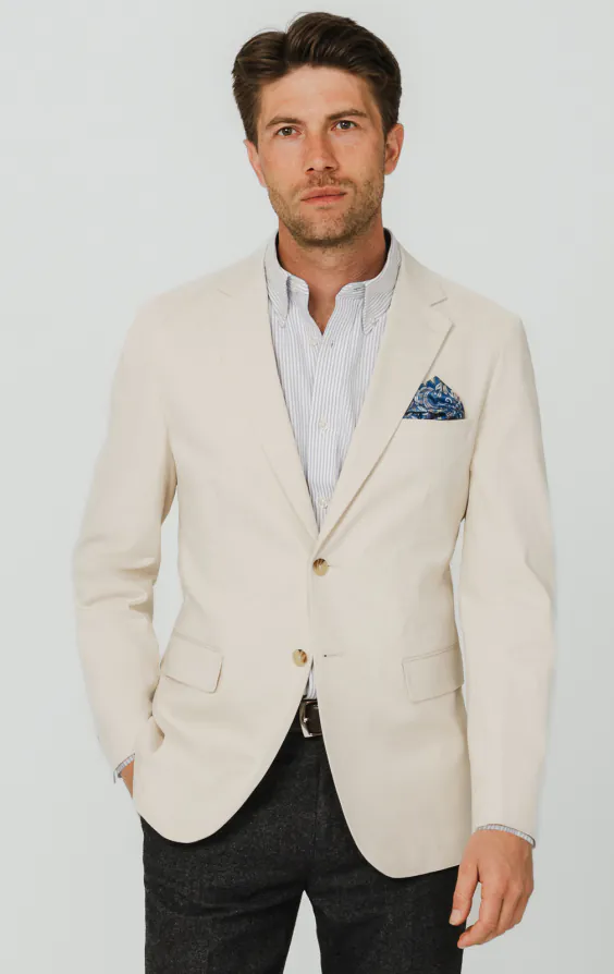 Veste en coton sergé crème