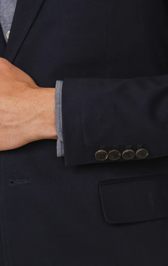 Veste en coton sergé bleu marine - photo 2 Veste en coton sergé bleu marine - photo 2