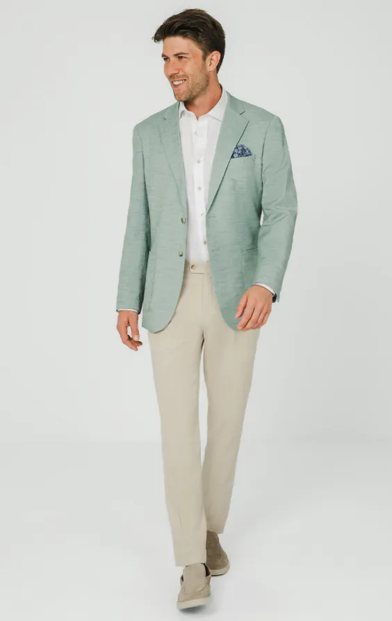 Veste en tissu texturé vert aqua - photo 1
