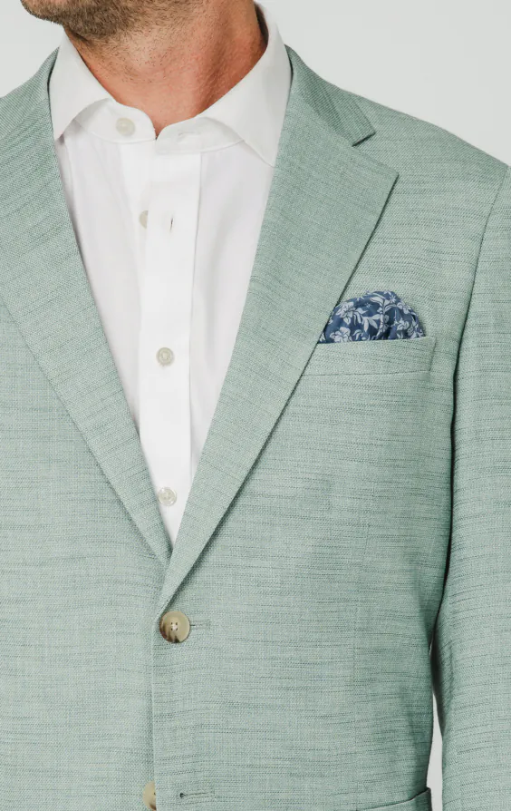 Veste en tissu texturé vert aqua - photo 3