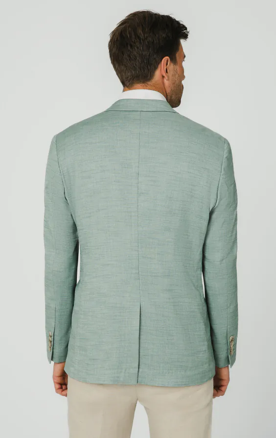 Veste en tissu texturé vert aqua - photo 5 Veste en tissu texturé vert aqua - photo 5