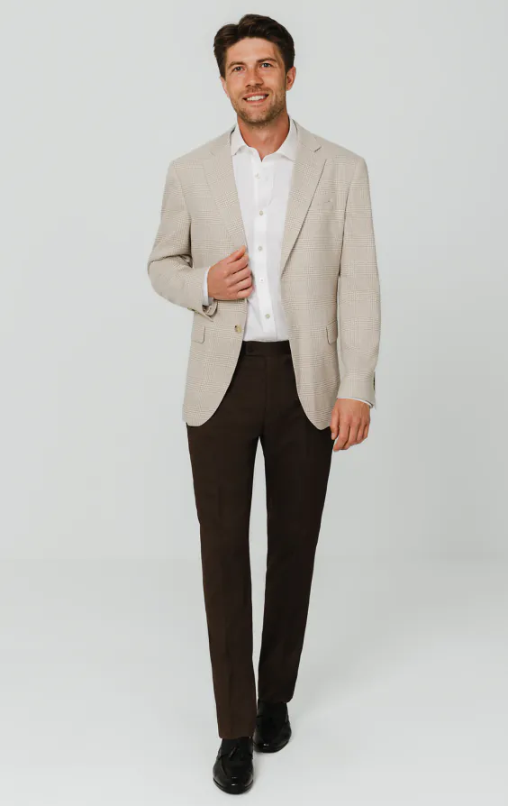 Veste à carreaux Prince of Wales beige - photo 1 Veste à carreaux Prince of Wales beige - photo 1
