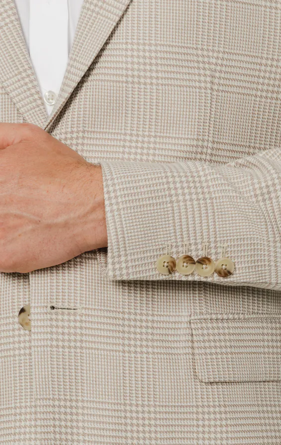 Veste à carreaux Prince of Wales beige - photo 2 Veste à carreaux Prince of Wales beige - photo 2