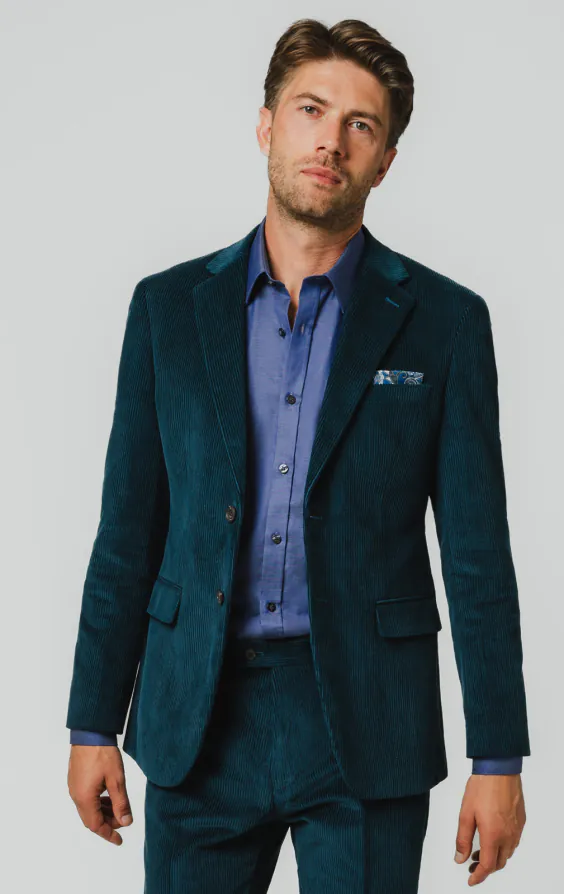 Veste en velours côtelé sarcelle Veste en velours côtelé sarcelle