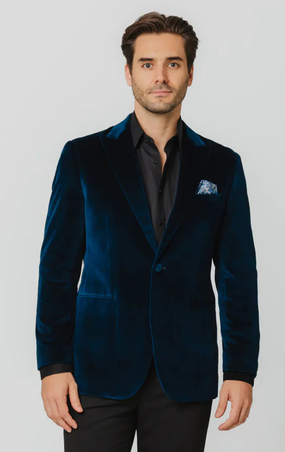 Veste en velours sarcelle