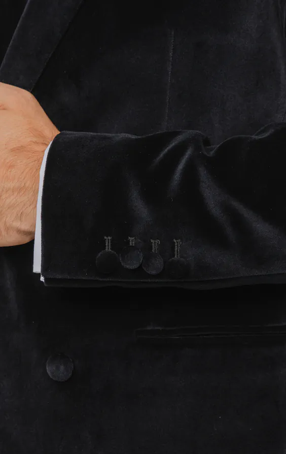 Veste de smoking croisé velours noir - photo 3 Veste de smoking croisé velours noir - photo 3
