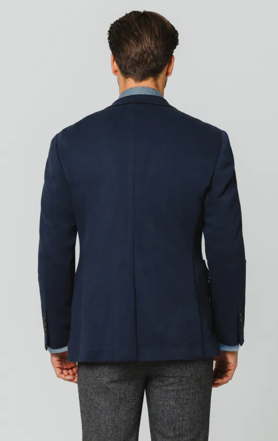 Veste en piqué de coton bleu marine - photo 5 Veste en piqué de coton bleu marine - photo 5