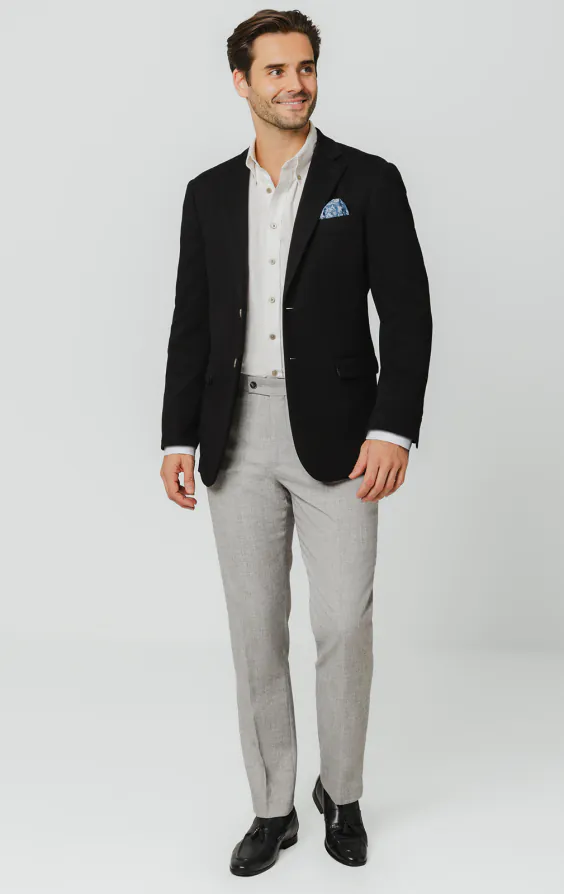 Veste en piqué de coton noir - photo 1