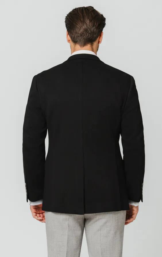 Veste en piqué de coton noir - photo 5