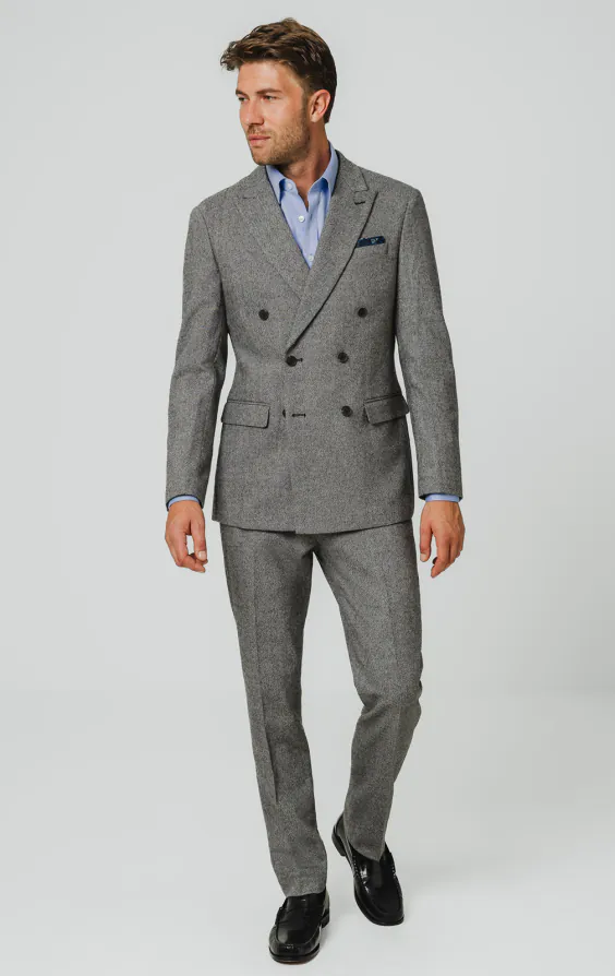 Veste de costume sergé tweed gris - photo 1 Veste de costume sergé tweed gris - photo 1