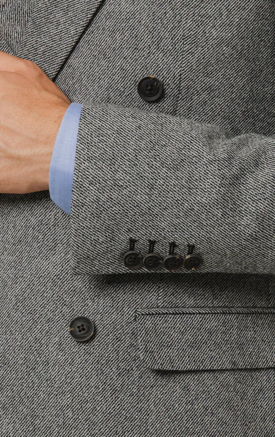 Veste de costume sergé tweed gris - photo 2 Veste de costume sergé tweed gris - photo 2
