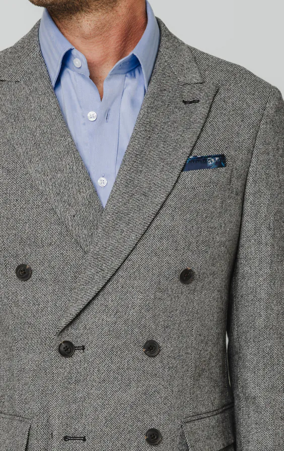 Veste de costume sergé tweed gris - photo 3 Veste de costume sergé tweed gris - photo 3