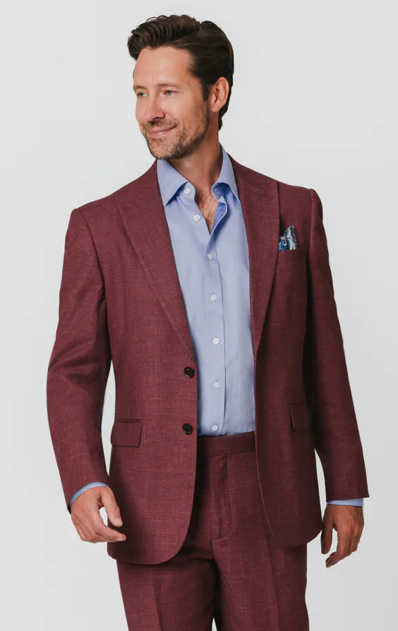 Veste de costume texturée mûrier Veste de costume texturée mûrier
