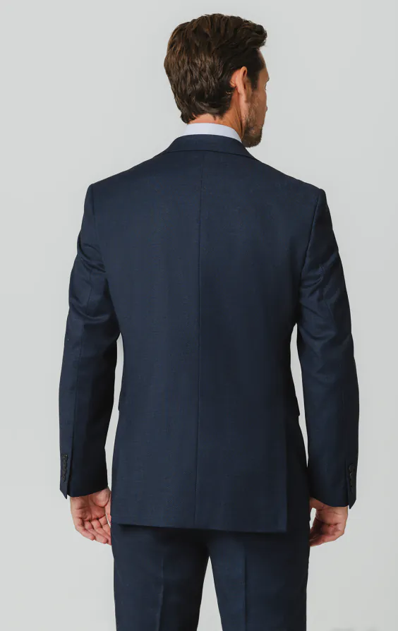 Veste de costume en œil-de-perdrix bleu marine - photo 5 Veste de costume en œil-de-perdrix bleu marine - photo 5