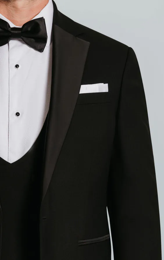 Veste de smoking noir coupe slim à revers cranté - photo 3 Veste de smoking noir coupe slim à revers cranté - photo 3