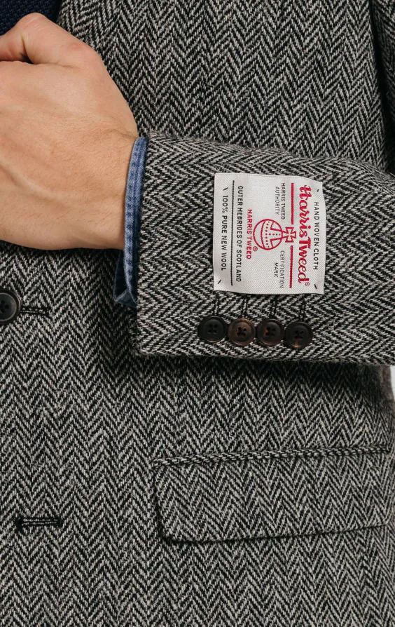 Harris Tweed Costume Gris à Chevrons - photo 3 Harris Tweed Costume Gris à Chevrons - photo 3