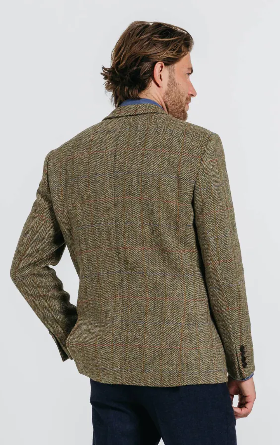 Harris Tweed Veste verte à gros carreaux - photo 1