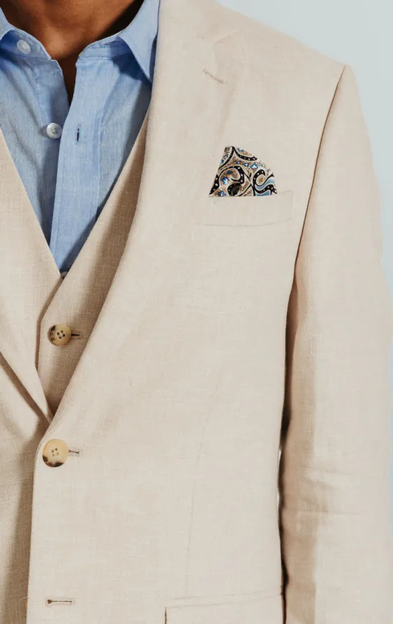 Veste en lin couleur crème - photo 3