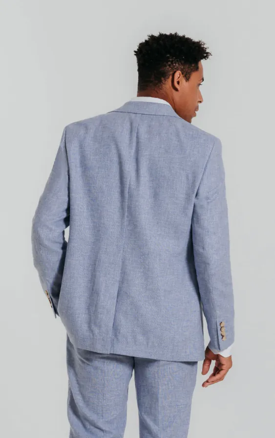 Veste en lin bleu clair - photo 1 Veste en lin bleu clair - photo 1