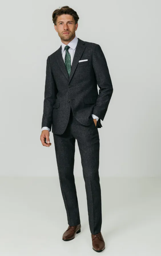 Veste en tweed Donegal grise - photo 1