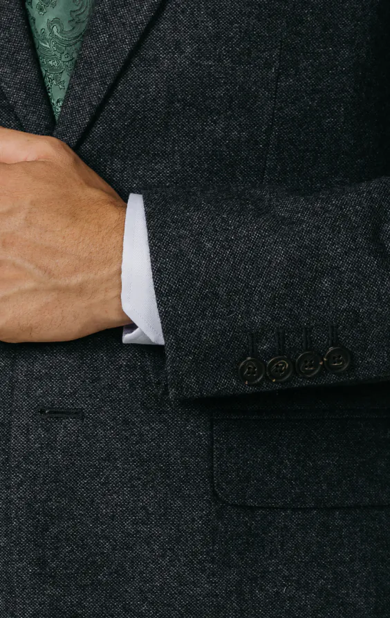 Veste en tweed Donegal grise - photo 2