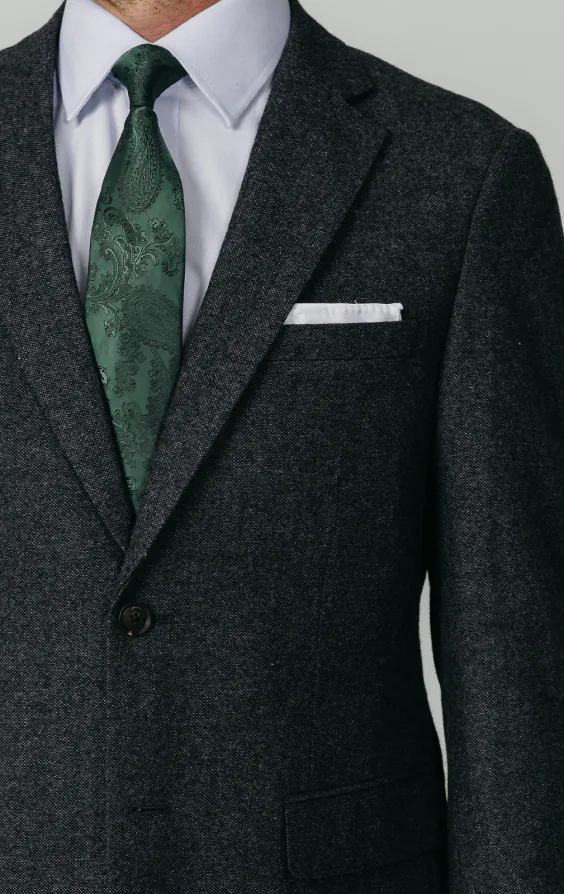 Veste en tweed Donegal grise - photo 3