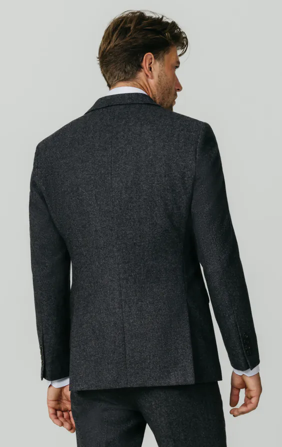 Veste en tweed Donegal grise - photo 5