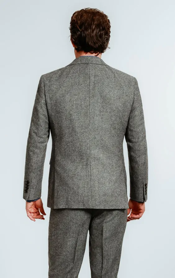 Dobell Costume Tweed Donegal Gris Clair Dobell