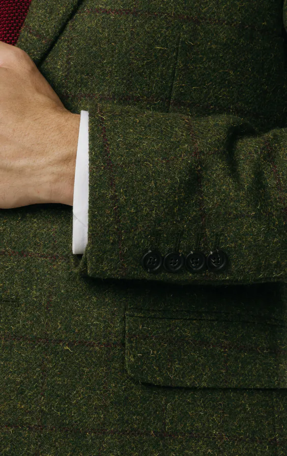 Veste de chasse en tweed pour homme » Laurence « | vert