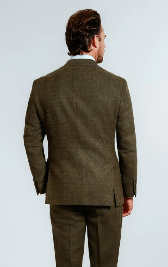 Veste tweed verte outlet