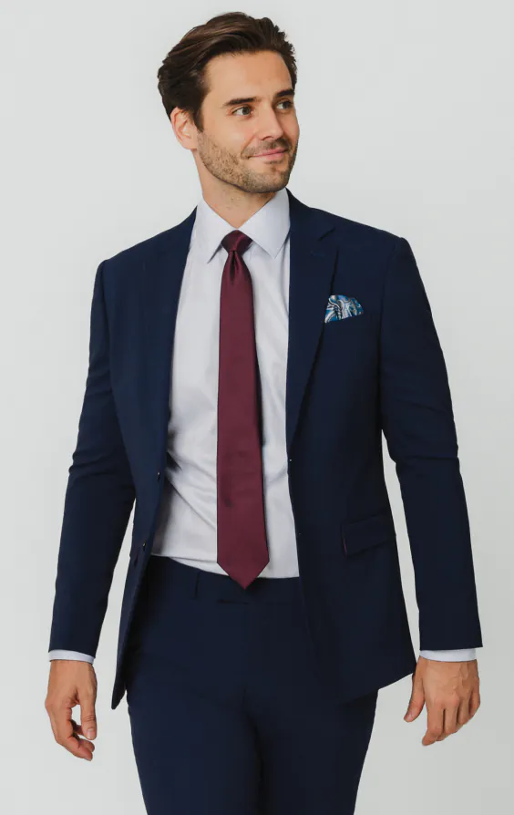 Veste de costume bleu coupe slim