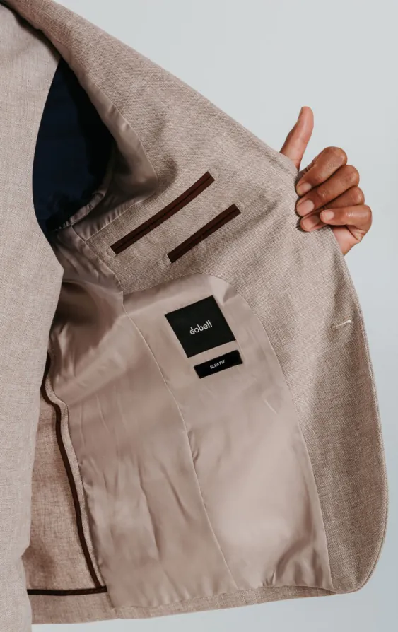 Veste en Lin Sable Coupe Slim - photo 4 Veste en Lin Sable Coupe Slim - photo 4