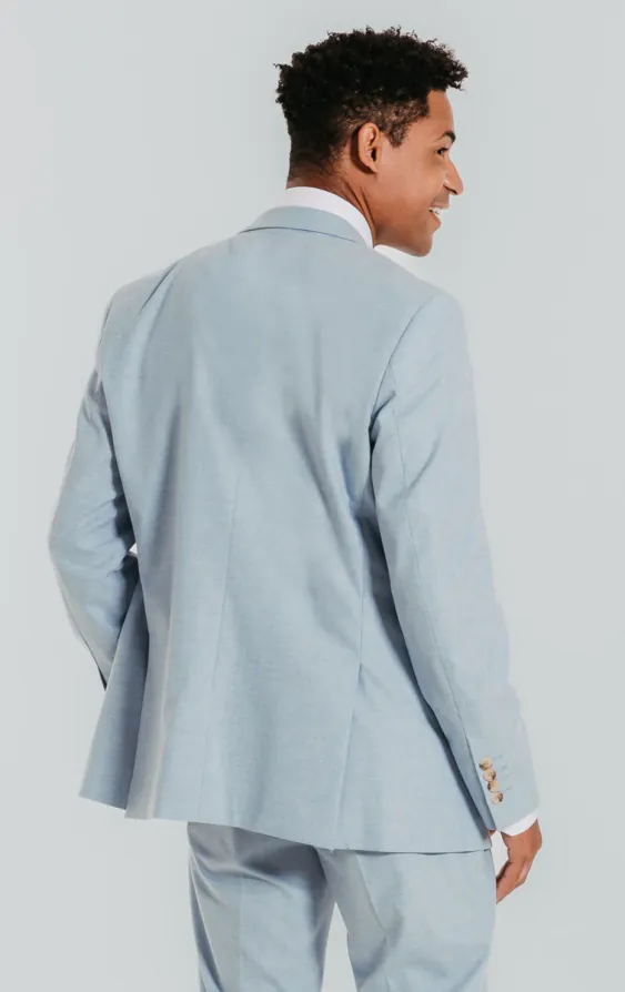 Veste de costume bleu clair avec revers à pointe - photo 1