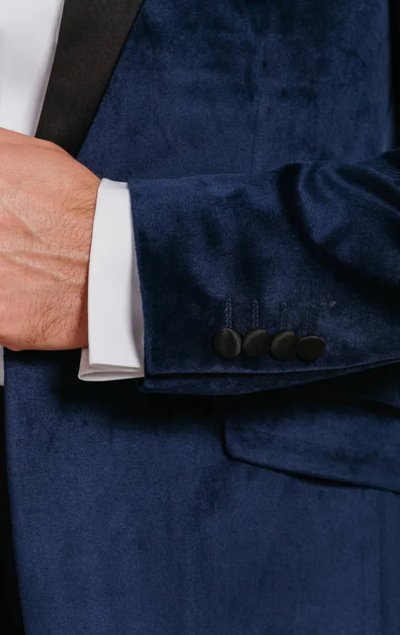 Veste velours bleu marine - photo 2