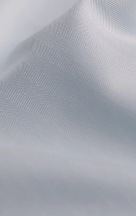 Bleu clair chemise à chevrons, 100% coton, facile d'entretien - photo 3