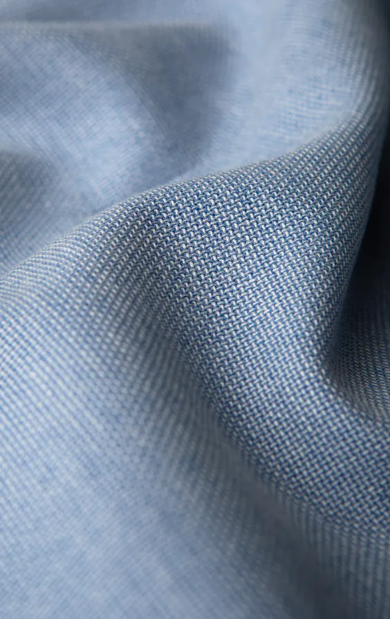Costume bleu clair en tissu hopsack - photo 8