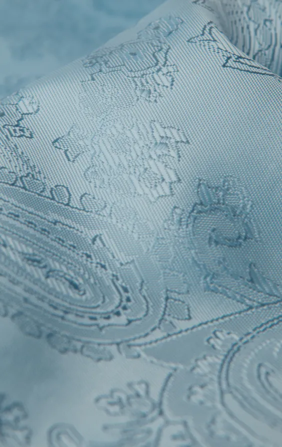Dobell Foulard-Cravate Bleu Clair Motif Cachemire Garçon - photo 1
