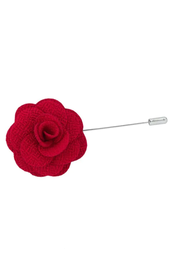 Épingle de col Fleur Rouge