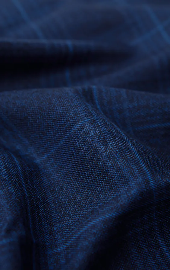 Veste de costume marine à carreaux bleus - photo 7