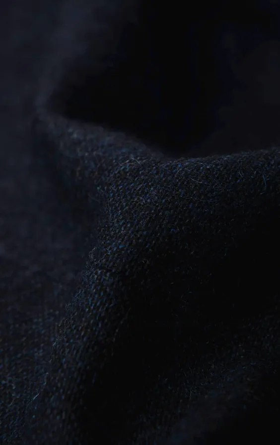 Gilet tweed Donegal bleu marine à revers cranté - photo 3 Gilet tweed Donegal bleu marine à revers cranté - photo 3