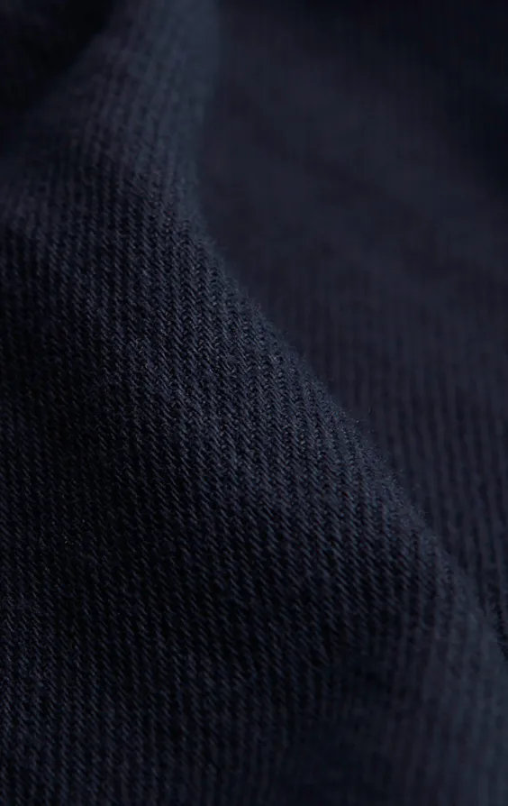 Gilet en sergé de lin bleu marine - photo 4