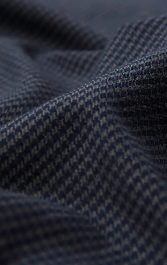 Veste à carreaux pied-de-poule bleu marine - photo 6