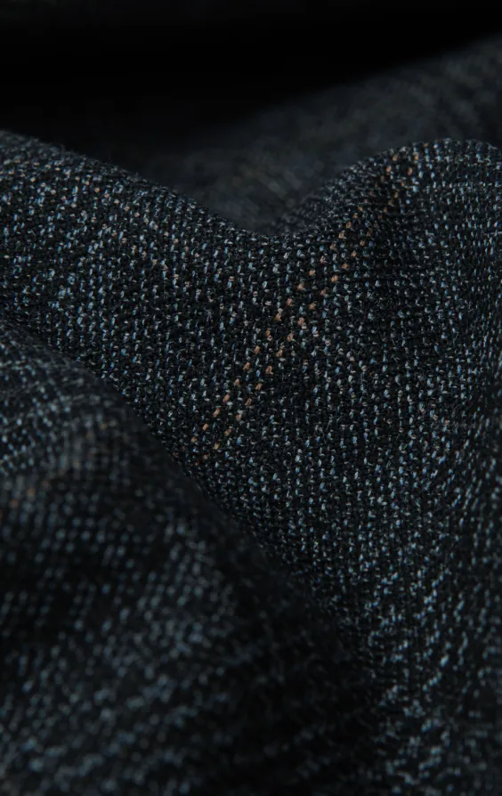 Pantalon de costume à carreaux marine et rouille - photo 3